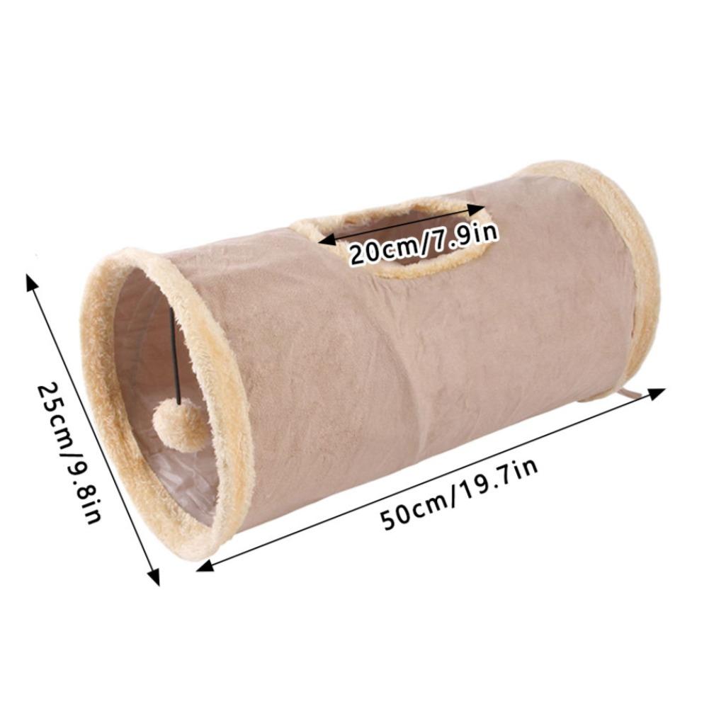 For Self Entertainment & Relaxation Foldable Plush Cat Tunnel Seasons Universal Dirt-resistant Pet Supplies Pet Cat Plush Tunnel