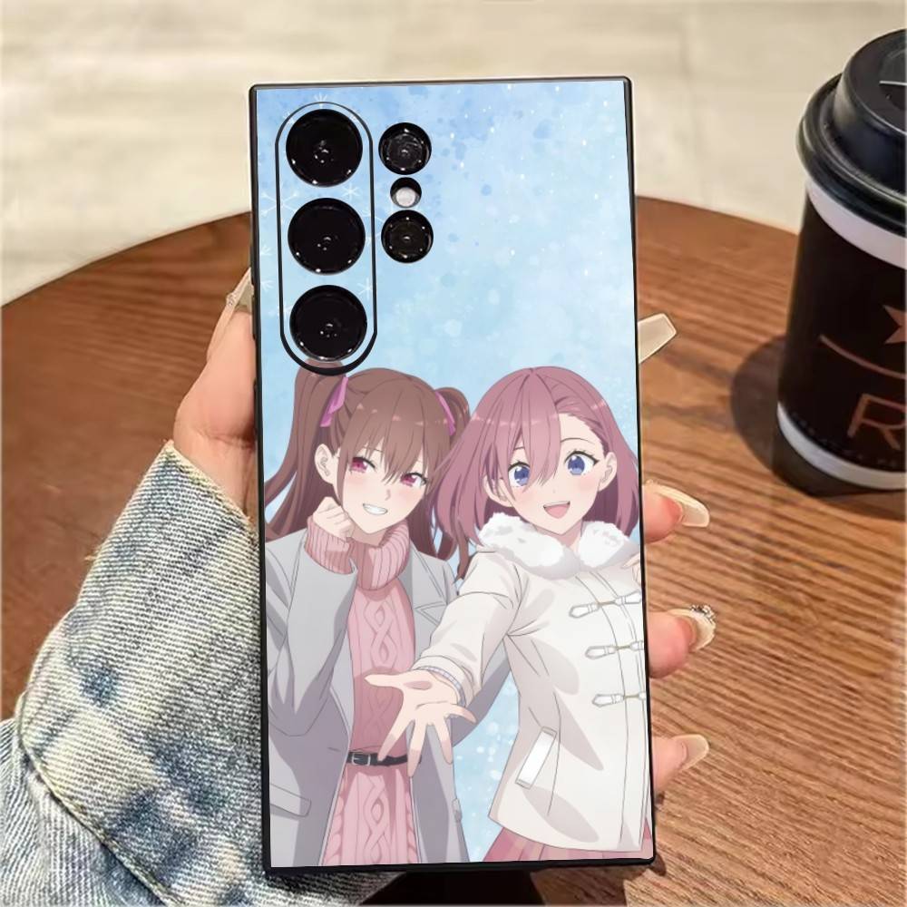 2.5D S-Seduction Anime R-Ririsa AmanoS Handyhülle Für Samsung S25,S24,S21,S22,S23,S20,Ultra,S26,Plus,Fe,Note,5G Schwarze Hülle