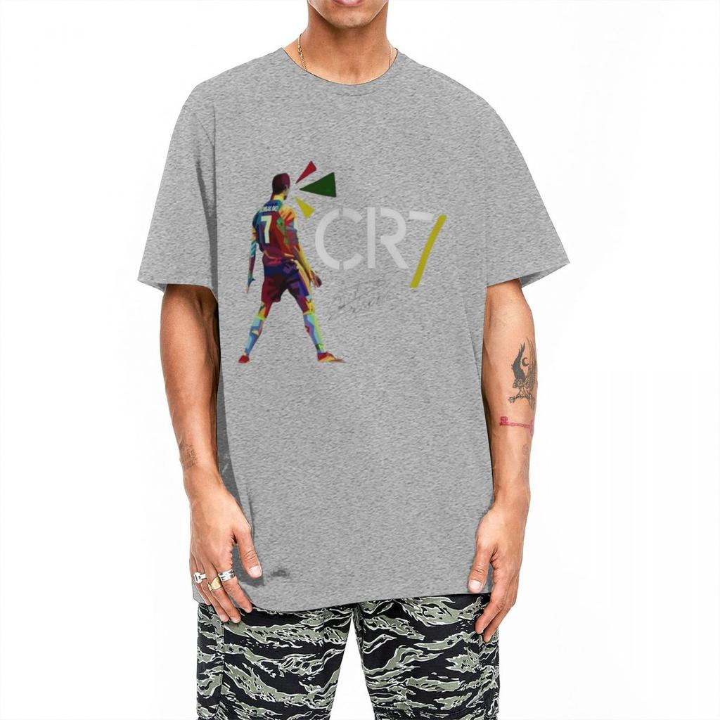 T-shirt con Firma Cr7 Cristianoed Ronaldoed Uomo Y2K Base Cotone Puro T-shirt Spiaggia Girocollo Magliette alla Moda Taglie Forti