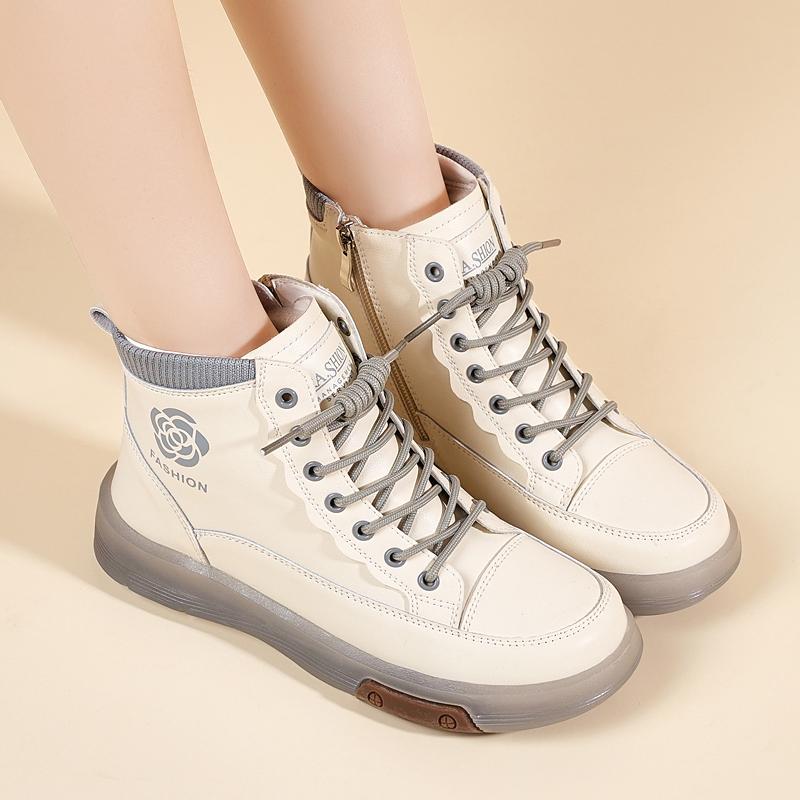 Brand Black High Top Men's and Women's Shoes Fashion Designer Women's Canvas Sports Shoes Ankle Boots Zipper Thick Soled