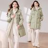 Down and padded jacket women's mid-length model 2025 new winter thickened padded jacket loose cotton jacket