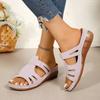 Foreign Trade Large Size Sandals Women's 2025 Summer New Roman Velcro Women's Shoes Slippers Size 43 Independent Station