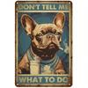 Vintage French Bulldog Tin Sign Metal Wall Art Decor for Home Kitchen Garage Garden Patio