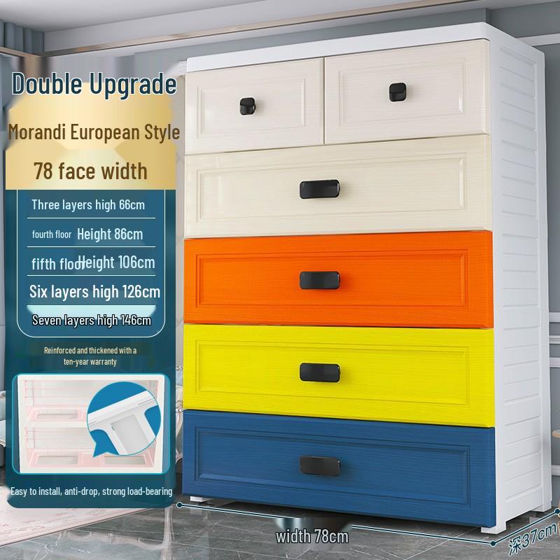 Multi-Layer Drawer Storage Cabinet for Clothes and Toys