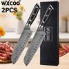 WXCOO Damascus Steel Kitchen Knife VG10 67 Layers Japanese Santoku Knife Powerful Chicken Bone Scissor Meat Cleaver Household