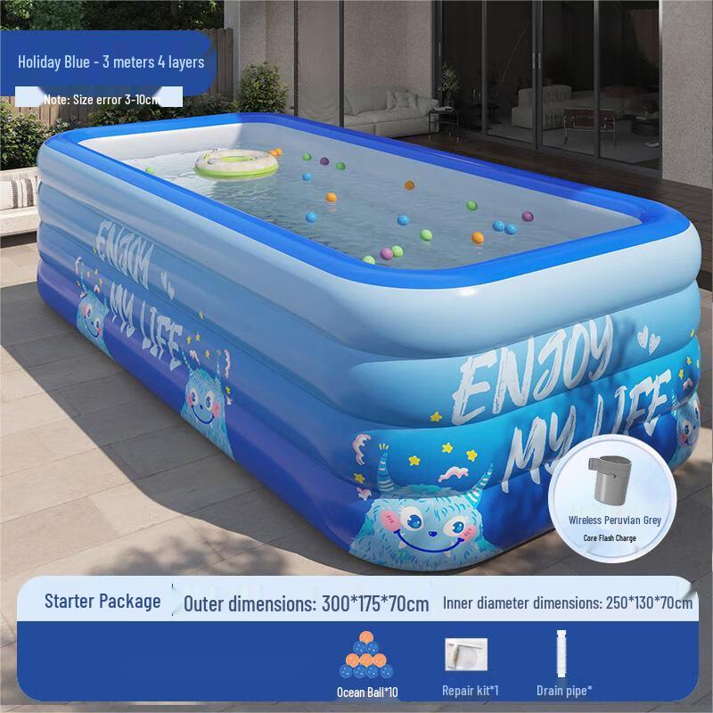 WEZHO Inflatable Kids Swimming Pool