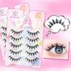 5 Pair Wild Cosplay Manga Lashes DIY Anime Full Strip Doll Lashes Perfect for Girls Night Out Eye Makeup