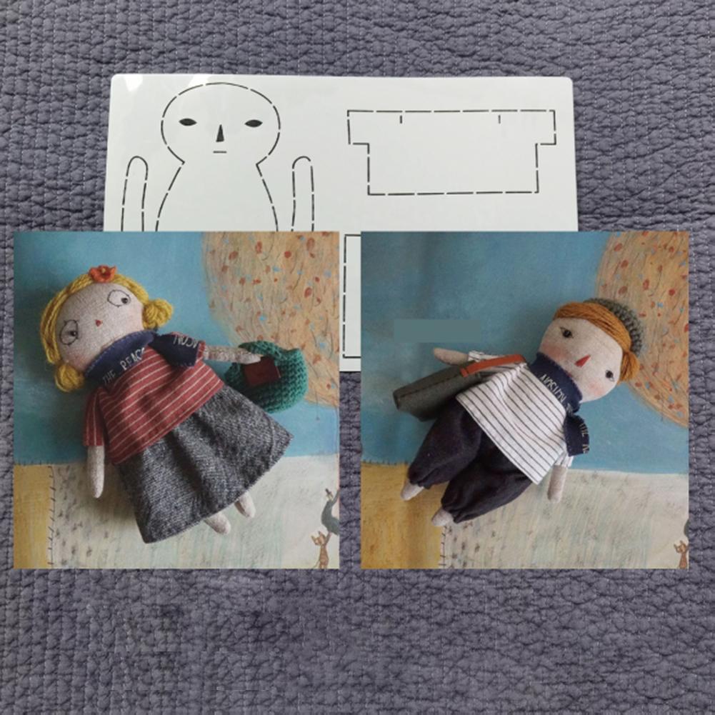 Cute Animals Patchwork PET Template DIY Handmade Keychain Stencils For Hangings Cat Couple Doll Quilting Patterns Making Crafts