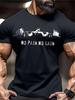 Black Cotton TShirt Workout Motivation Gym Style Muscle Fitness Men Athletic Casual - Men's Summer Cotton Graphic Tee