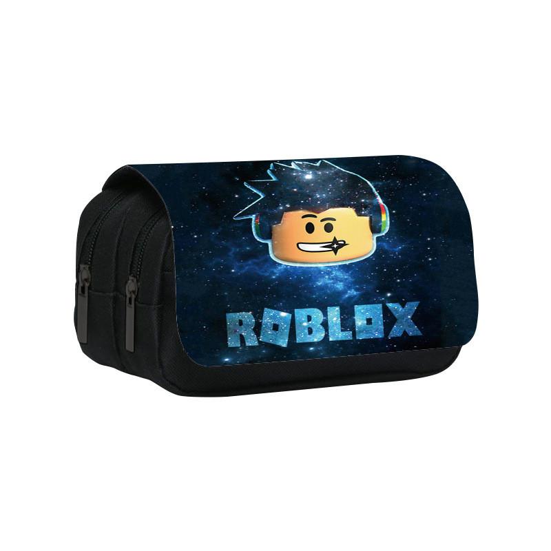 Roblox Muster Doppelschicht Flip Cover Schüler Schreibwaren Aufbewahrung Federmäppchen Für Kinder Und Jugendliche