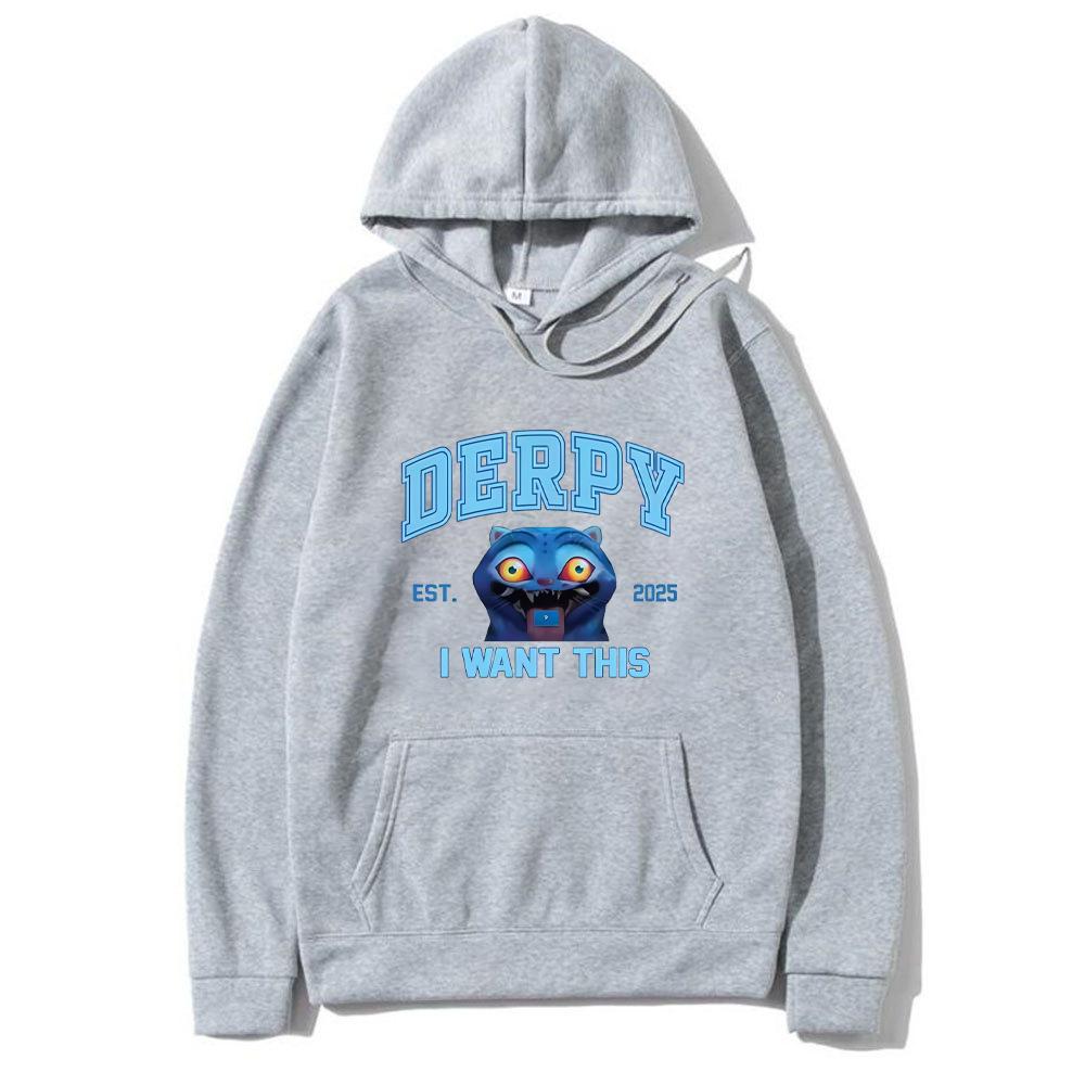 

K-pop Охотники на демонов Дерпи Тигр Смешная графика Худи Мужская Женская одежда уличная одежда винтаж Флис С длинным рукавом Пуловеры 3XL