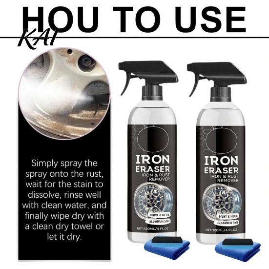 Iron Remover Spray for Wheels Car Wheels, Fast Acting Rust And Dissolver Brake Dust Cleaner, Metal Fallout Auto Paint Hardware Surface