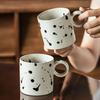 Creative Splashing Ink Ceramic Mug Household Water Cup Restaurant Large Capacity Coffee Cup Office Cup Tea Cup