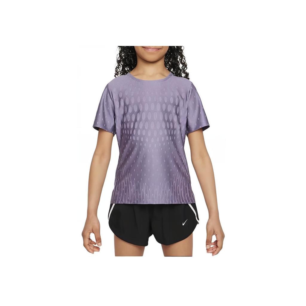 Nike Pullover Casual Simple Short Sleeve T-Shirt Kids Tops Dawn-Deep-Purple Hydrangea-Purple Black FJ6859-510