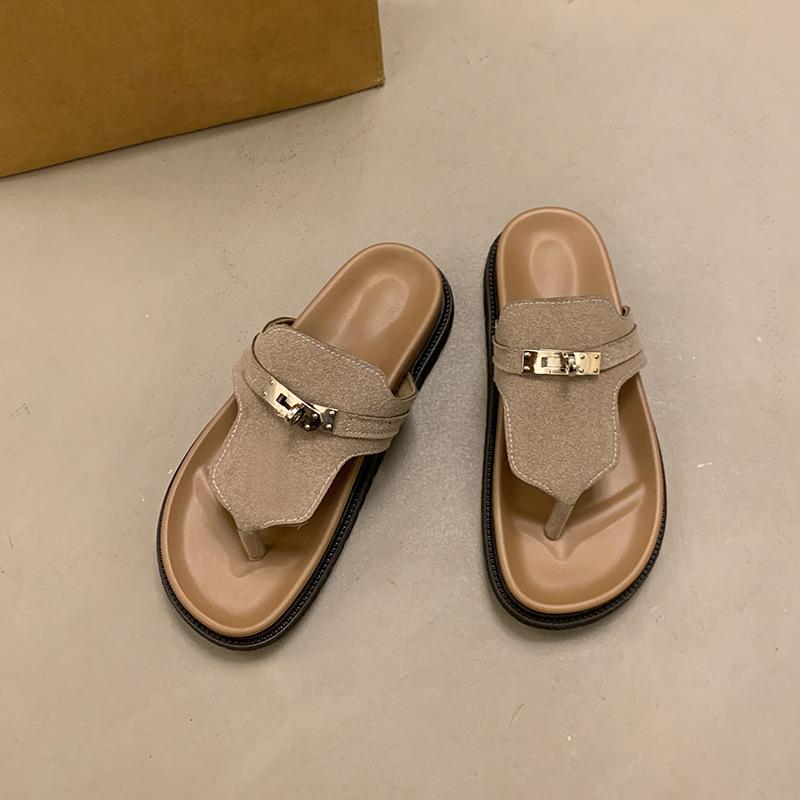 

Тапочки женские для улицы лето 2025 новые модные универсальные шлепанцы обувь Boken повседневные сандалии 40