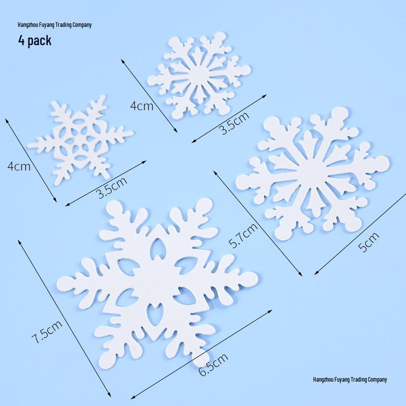 Frozen Princess Snowflake Cake Topper - Acrylic White Christmas Decoration for Baking and Birthdays