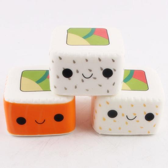 Squishy Cute Sushi Shape Phone Straps Stress Relief Slow Rising Squeeze Toys