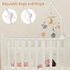 Baby Crib Mobile Holder Adjustable Angle Height Wooden Non-Skid Cot Mobile Arm Baby Bed Bell Bracket Mosquito Net Hanging Rod