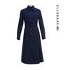 ELLASSAY Women's Lapel Mid-length Shirt Dress