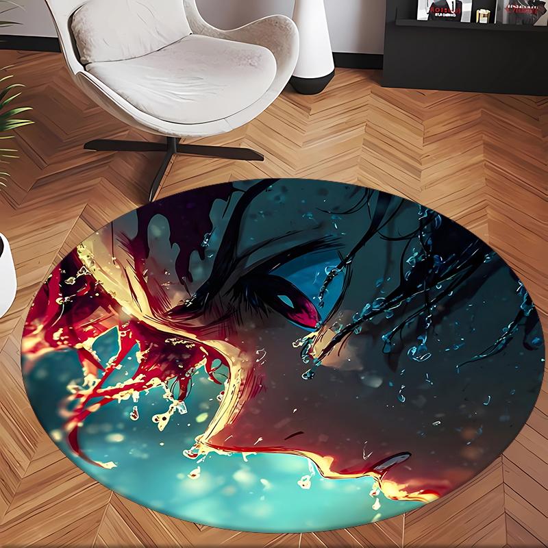 Uccisore di demoni (19) Tappeto Rotondo per Ufficio Tappeto Decorativo per Pavimento per Ufficio Camera da Letto Soggiorno e Spazio Domestico