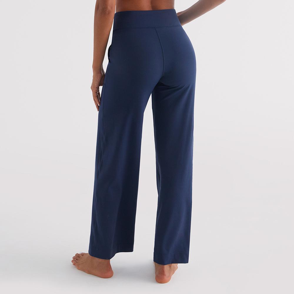 

Женские брюки для йоги с высокой талией и широкими штанинами - Утягивающие, на кулиске, с эффектом обнаженной кожи M