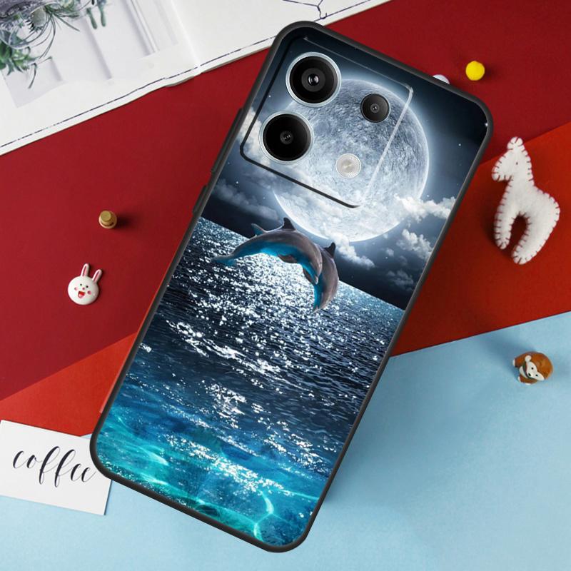 Animal Dolphin Case For Xiaomi Redmi Note 14 Pro 13 12 11 10 15 Pro Plus Redmi 15 14C 10C 12C 13C 15C Cover