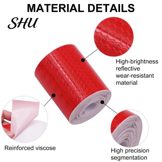 Car Protective Tape Strip Reflective Anti-collision Waterproof Universal Sticker Warning Safety Motorcycle Parts