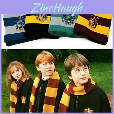 Szal z naszywką godła domu Gryffindor Dla fanów Harry'ego Pottera Ogrzej się ze stylem!