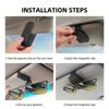Auto Sonnenblende Brillenetui Halter Sonnenbrillenclip Ticketkartenclip Multifunktions-Tragbarer Clip Auto Innenzubehör