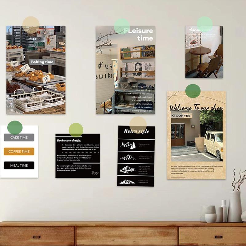 6/915/20pz Carte Ins Biglietto Messaggio Cartolina Decorazione Muro Camera da Letto Adesivi Murali Decorativi Decorazione Stanza Oggetti di Scena per Fotografia