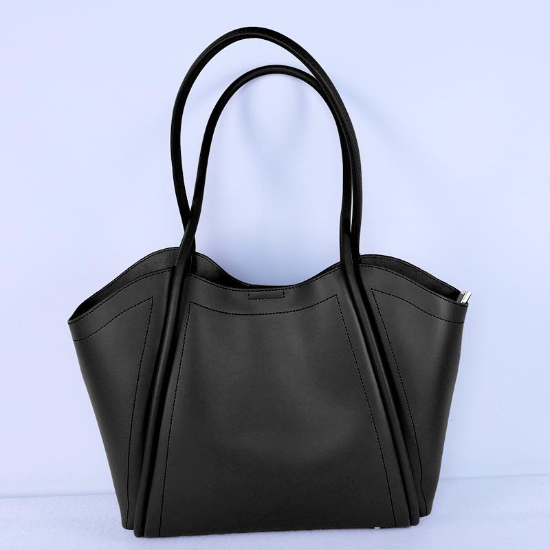 Genuine leather foreign trade big bag, new tote bag, large-capacity women s bag, retro cowhide commuter versatile shoulder bag
