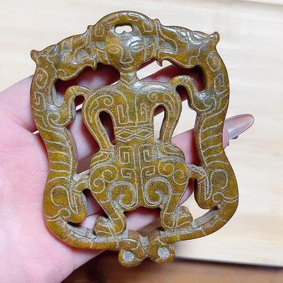 Collezione di Ornamenti a Disco di Giada Antica e Artigianato Portatile Xiuyu