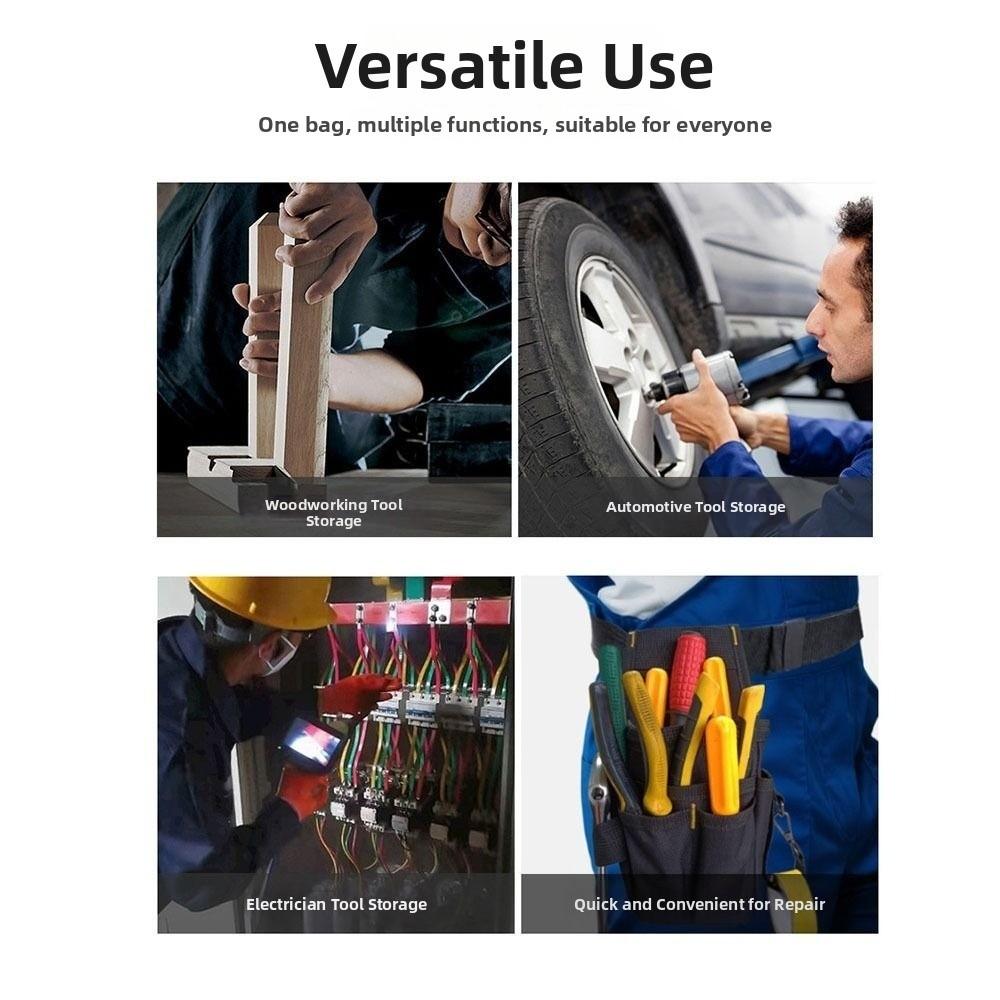 Thickened Waist Belt Pouch Multi-layer Hardware Tool Pouch Electrician Tool Bag  Electrician