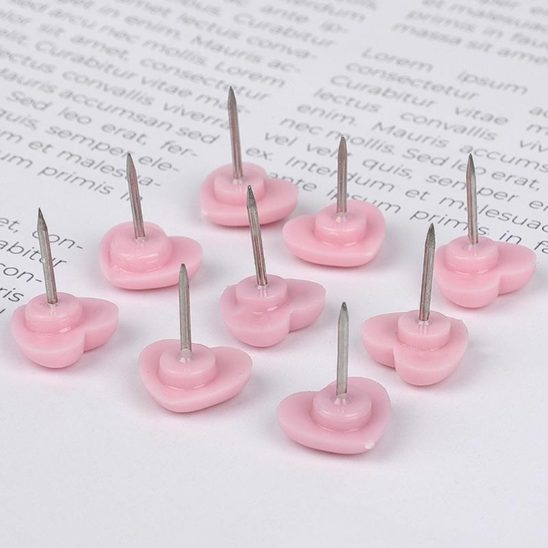 20–380 Stück dekorative Pinnnadeln, Herz-Pinnnadeln, flache Pinnnadeln, Perlenkopf, Kartennadeln, Pinnwand-Nägel für Korktafeln