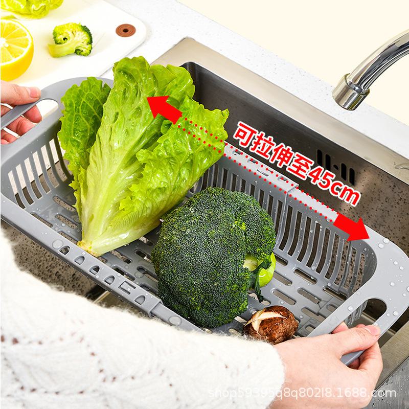 

Телескопическая кухонная корзина для овощей, фруктов и многого другого белый