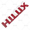 3 Color Metal HILUX Labeling Logo 3D Car Letter Rear Trunk Sticker Badge Tailgate Emblem Car Styling Accessories