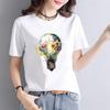 ATrendy Fashionable New Women's Commuter Instagram Summer Printed Base Layer T-shirt Short-sleeved Round Neck  polyester fabric