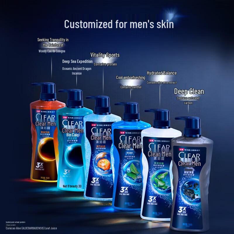 Clear & Fresh Dynamic Sport Mint Shampoo & Shower Gel Set