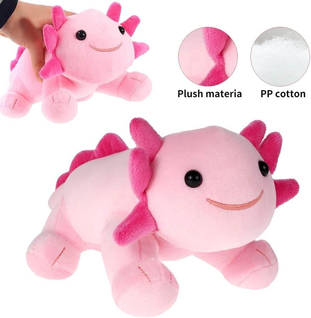 Axolotl Plush Toy 10.8” Soft Cute Axolotl Stuffed Cotton Plush Pillow Kawaii Salamander Animal for Boys Girls Kids Gift