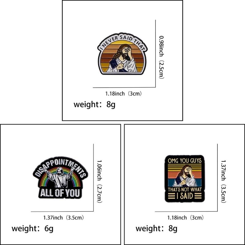 Enamel Brooch Pin Alloy Lapel Badge Stylish Breastpin Clothing Accessories for Religious Event and Fashion Enthusiasts