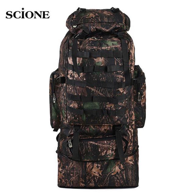 scione 100l voennyh molle puteshestviya kemping takticheskij ryukzak muzhchin bolshie ryukzaki peshie progulki meshok otkrytyj