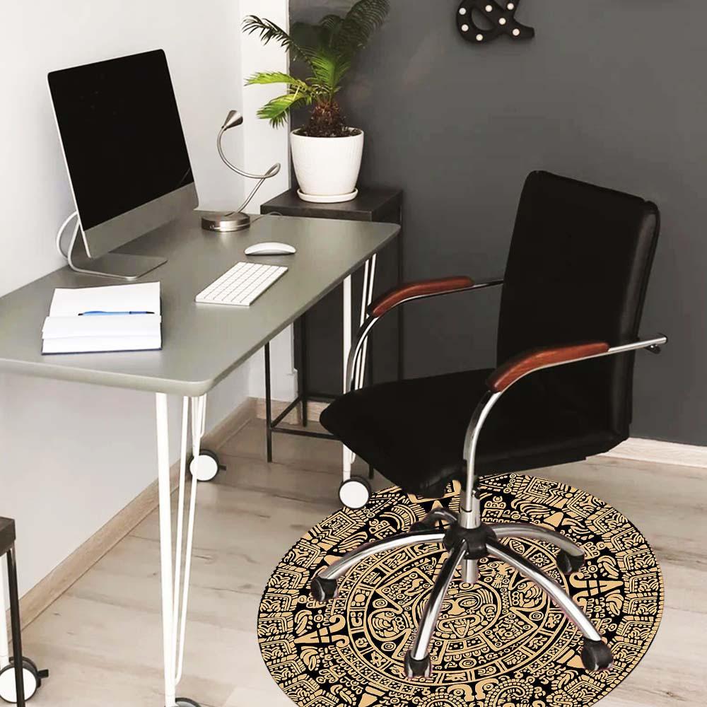 Maya Round Rug Suitable For Office Reception Office Chair Protection Carpet And Also Suitable For Gifts To Relatives And Friends