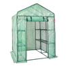 Walk-in Green House, 4.6 X 4.6 X 6.6 Ft Greenhouse with Shelves, Set Up In Minutes, High Strength PE Cover with Doors & Windows and Steel Frame,