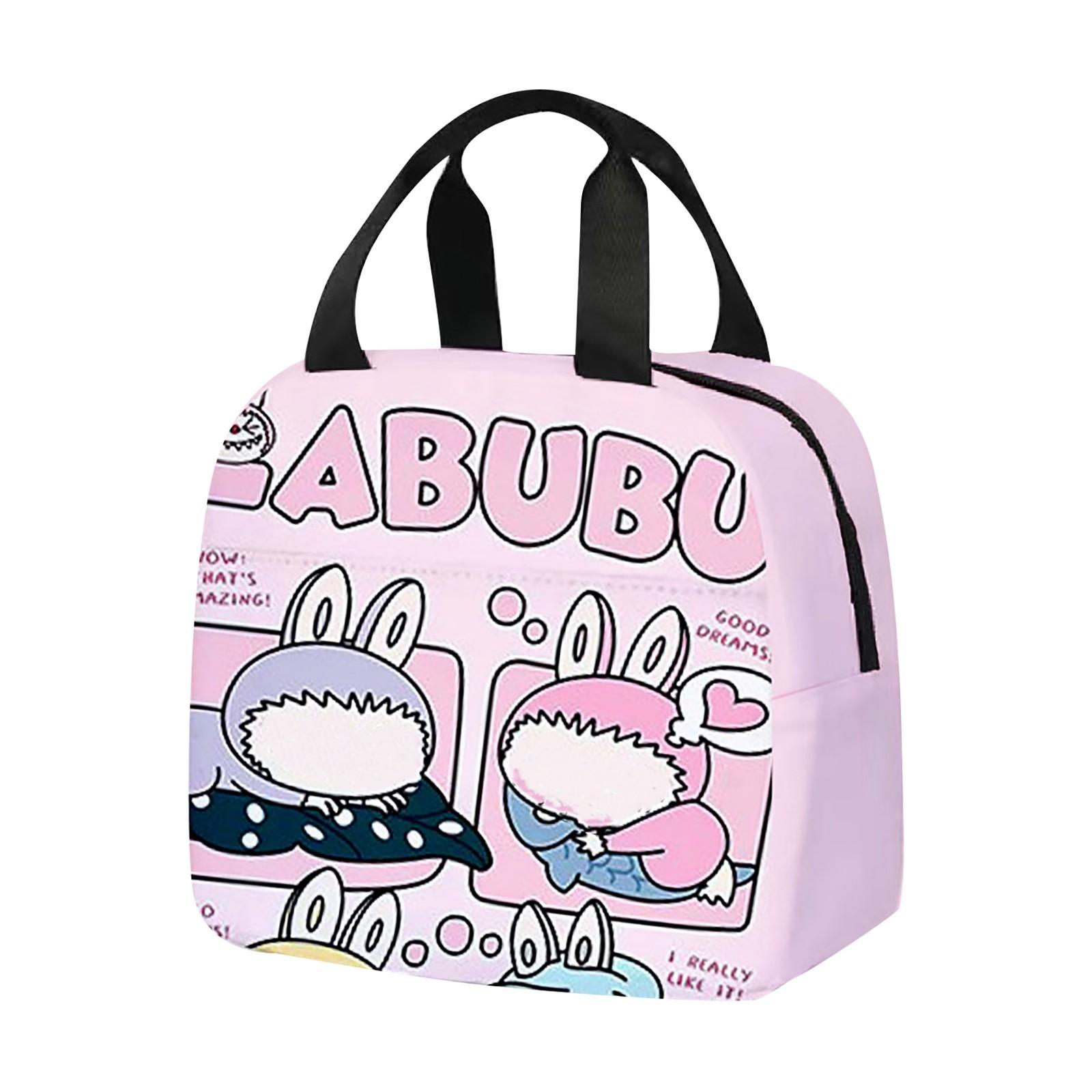 

Lunch Bag Cartoon Handbag Student Lunch Bag Aluminum Foil Insulation Meal Bag Lunch Box Bag One Size
