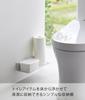 Yamazaki Tower Floating Toilet Compatible with Gypsum Board W30 X D13 X Gypsum Board Tweezers and Wood Model 2103 Shelf, White, Walls, Approx. H6.5cm