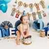 Cookies Milk Monthly Photo Banner, Cookies and Monster Theme Baby 12 Month Photo Prop Monthly Milestone Bunting Garland 1st Birthday Party Decoration