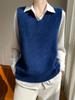 Women's Luxury Wool Cable Knit V-Neck Vest - Autumn/Winter Collection