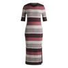 Womens/Ladies Etanah Striped Knitted Maxi Dress