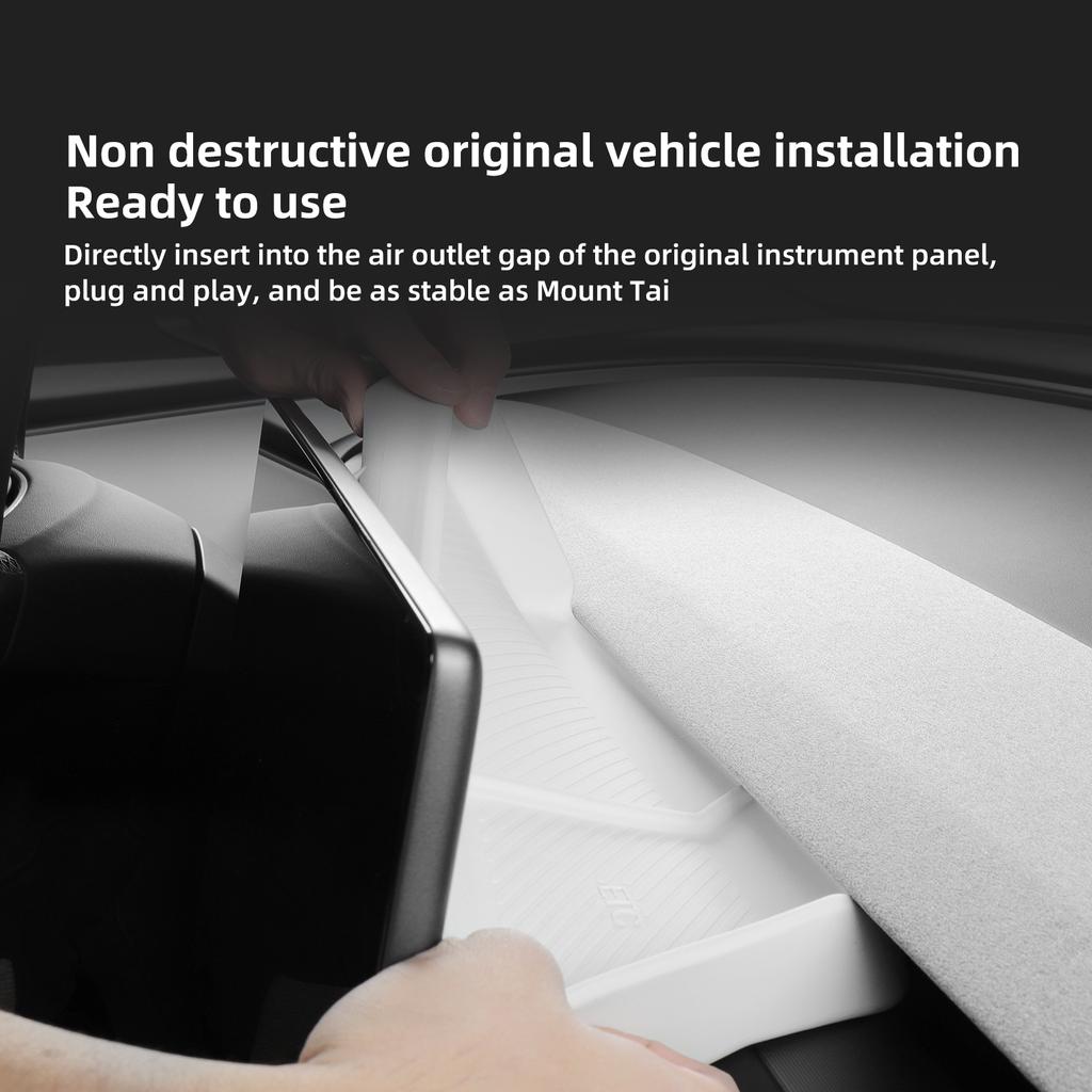 Für Tesla Model 3 Highland 2025 Auto Armaturenbrett Ablage Mittelkonsole Display Aufbewahrungsbox Versteckte Ablage hinter dem Bildschirm Organizer