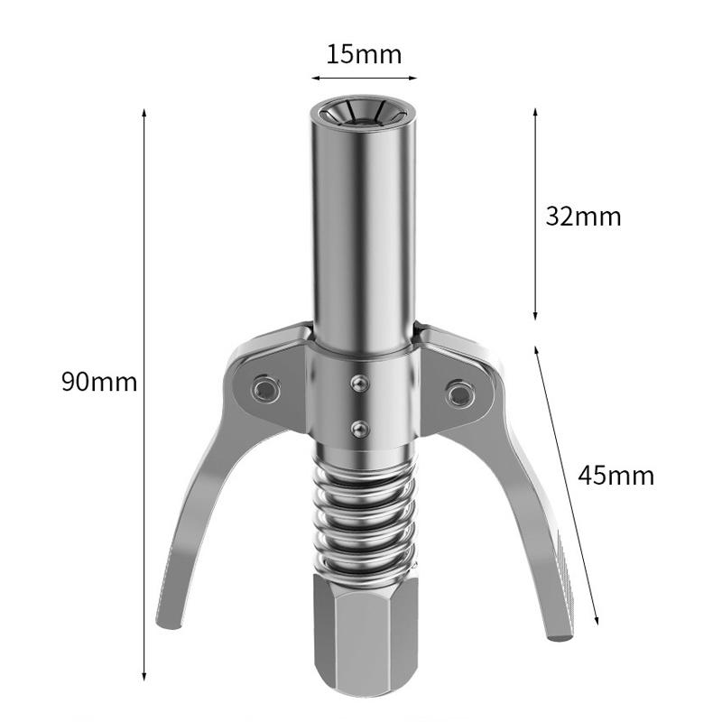 Grease Gun Coupler Heavy-Duty 10000 PSI NPTI/8 Quick Release Oil Pump Tip Tool Pressure Grease Nozzle Car Syringe Lubricant Tip